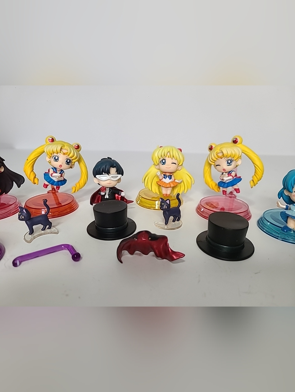 Sailor Moon Petit Chara Mini Figure Lot MegaHouse Luna Artemis Tuxedo Mask - Picture 4 of 11